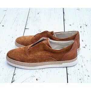 Triver Flight Women's Camel Brown Suede Casual Slip On Shoes US 7 EU 37.5 READ